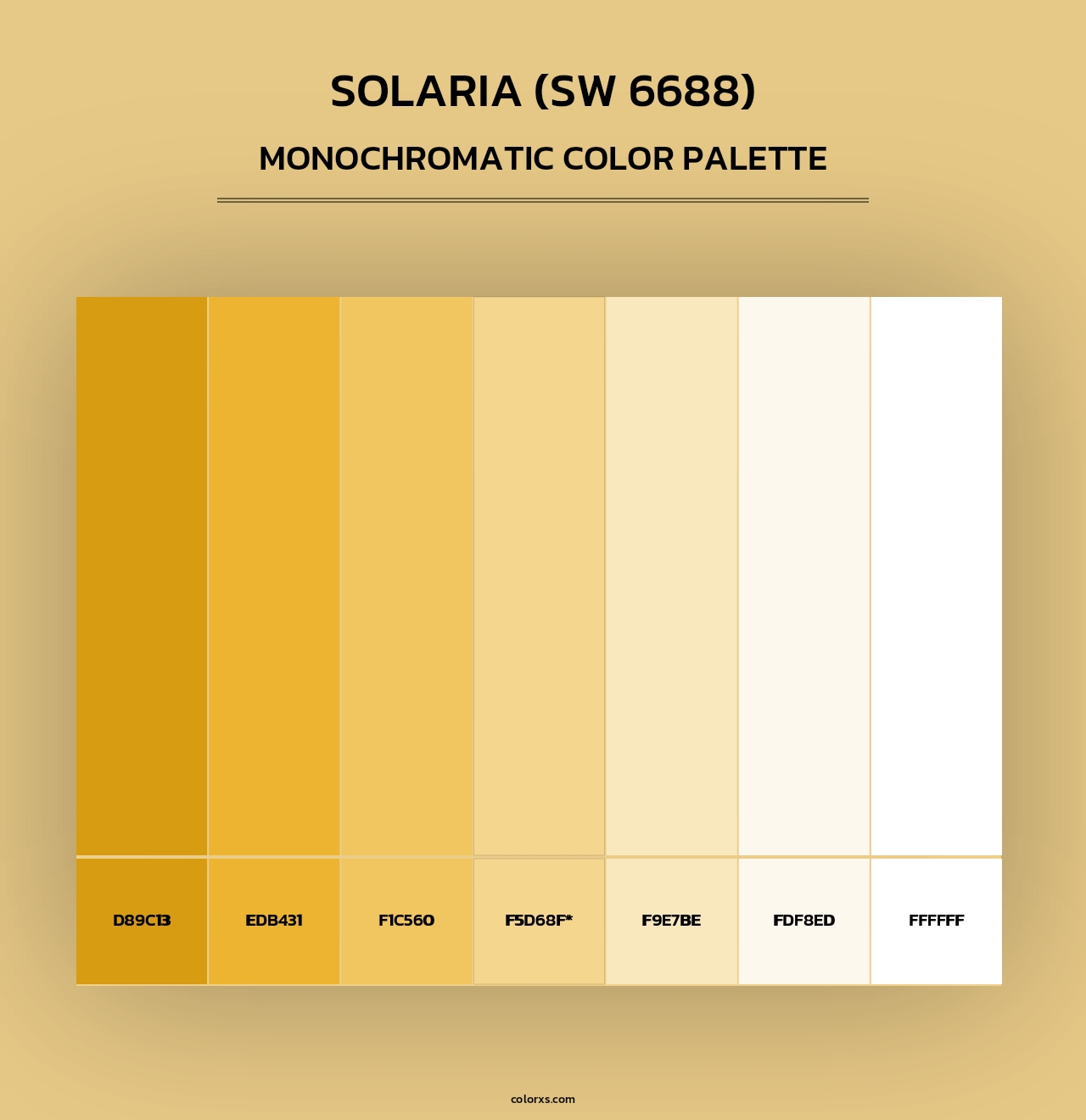 Solaria (SW 6688) - Monochromatic Color Palette