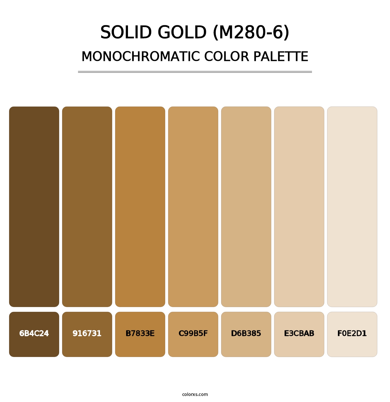 Solid Gold (M280-6) - Monochromatic Color Palette