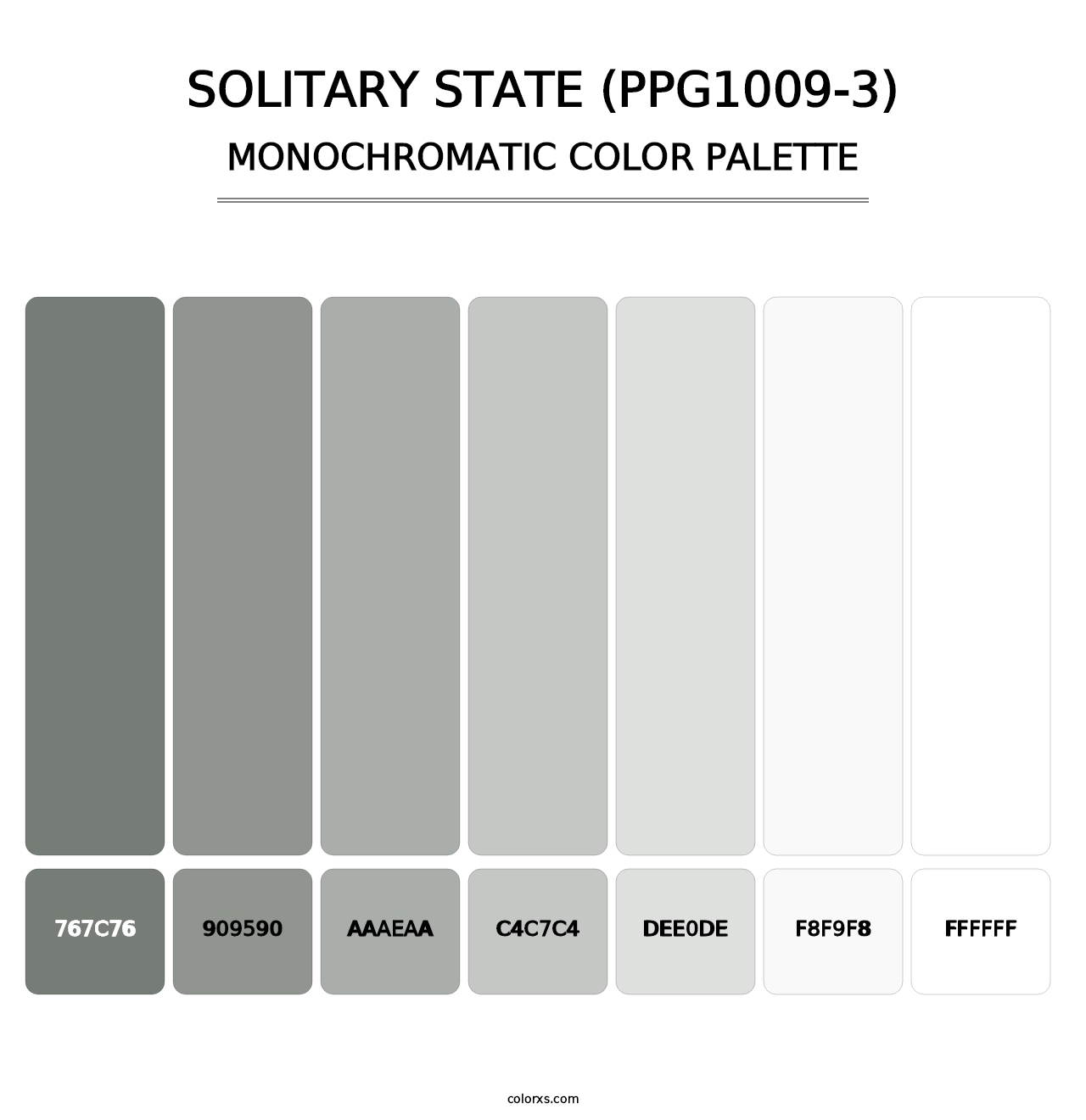 Solitary State (PPG1009-3) - Monochromatic Color Palette