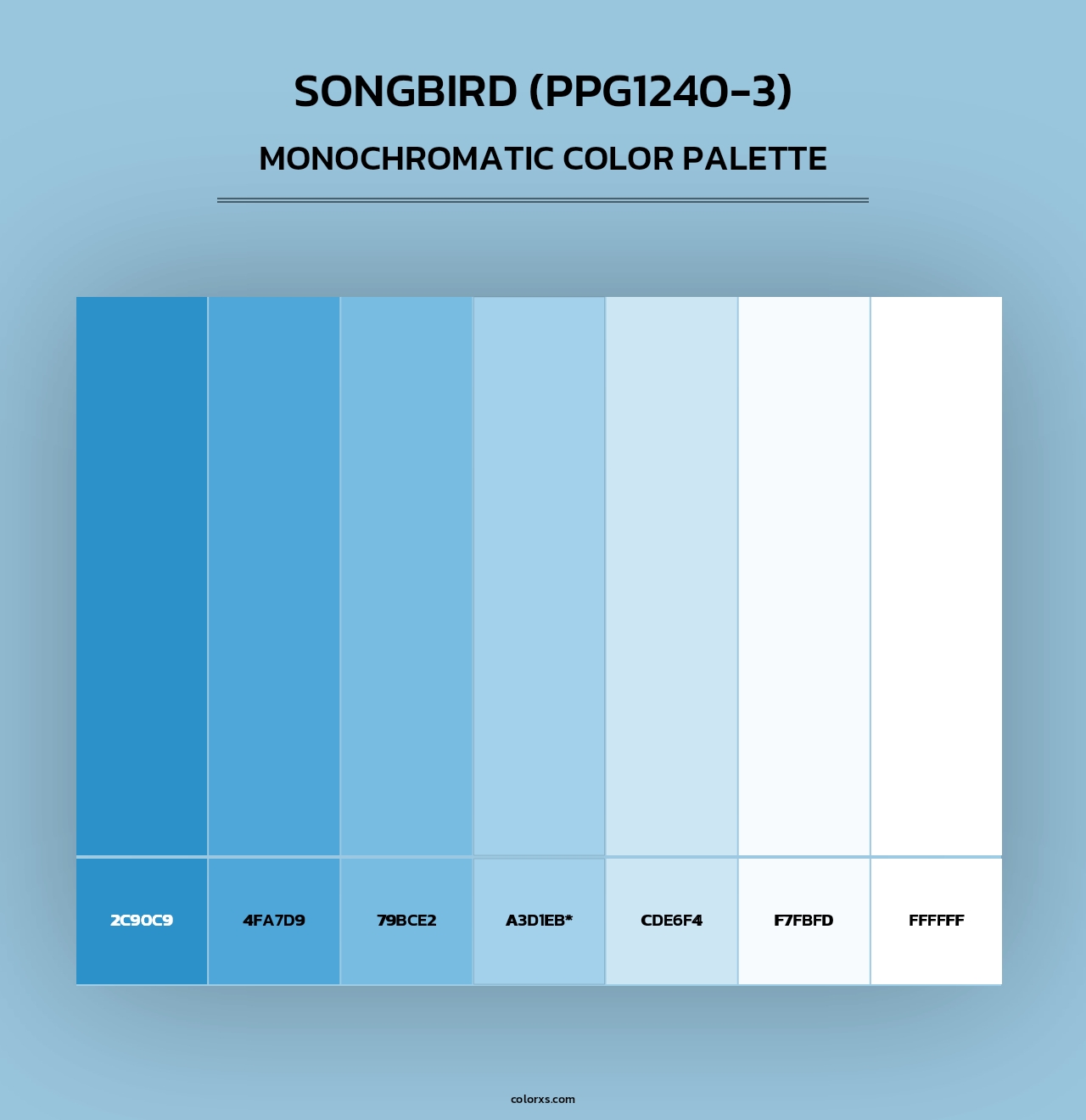 Songbird (PPG1240-3) - Monochromatic Color Palette
