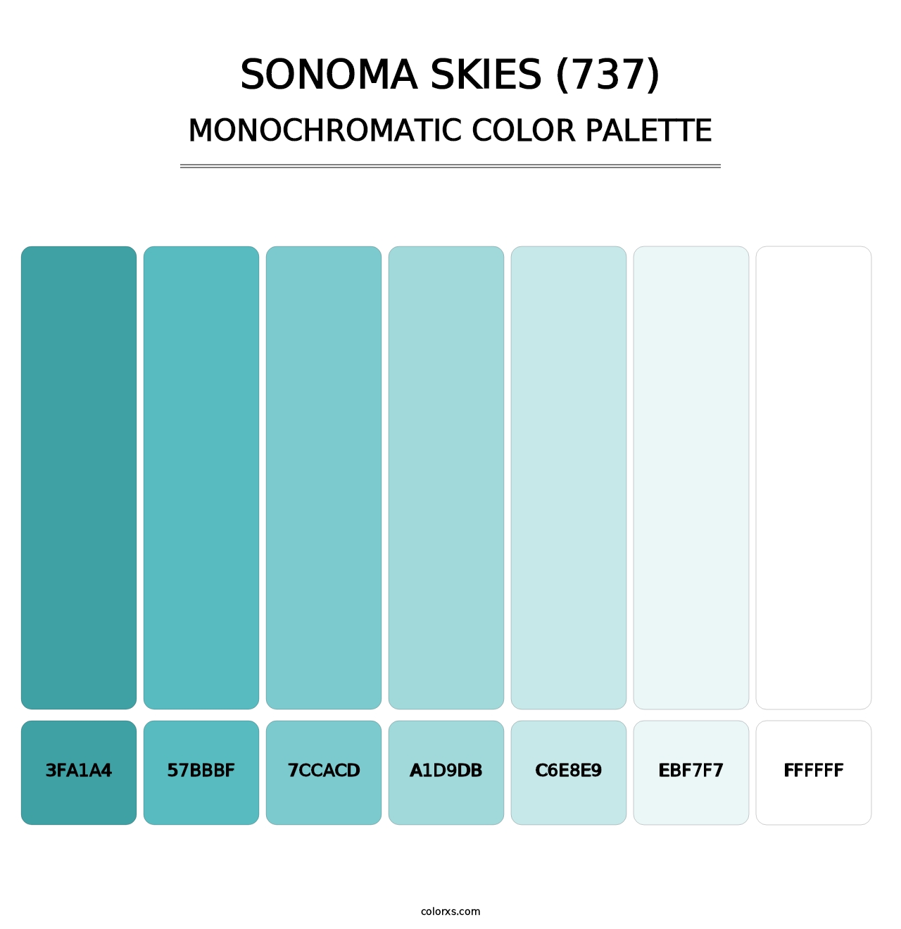 Sonoma Skies (737) - Monochromatic Color Palette