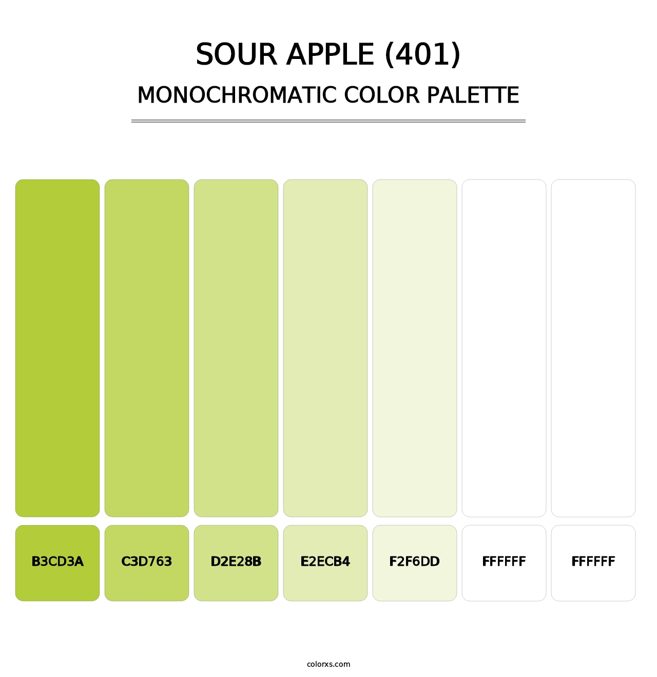 Sour Apple (401) - Monochromatic Color Palette