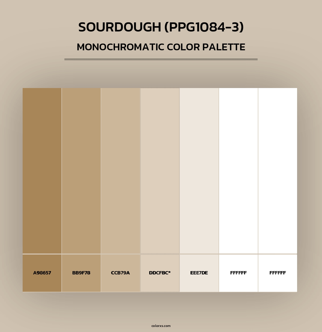 Sourdough (PPG1084-3) - Monochromatic Color Palette