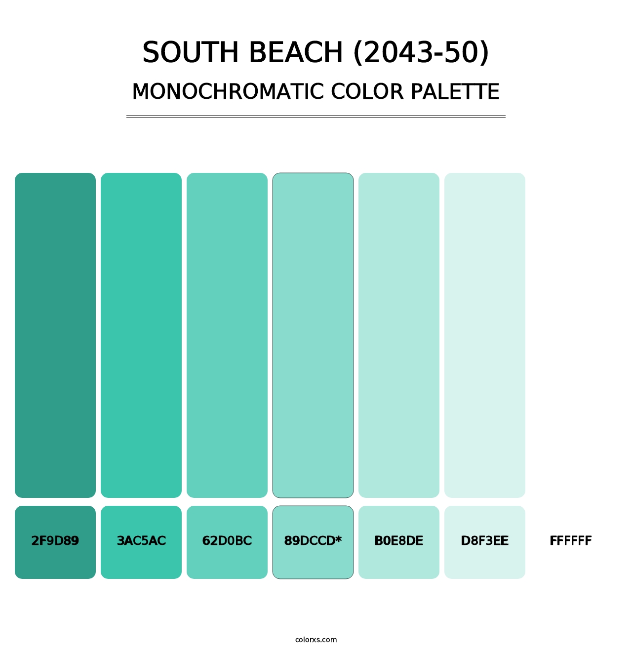 South Beach (2043-50) - Monochromatic Color Palette