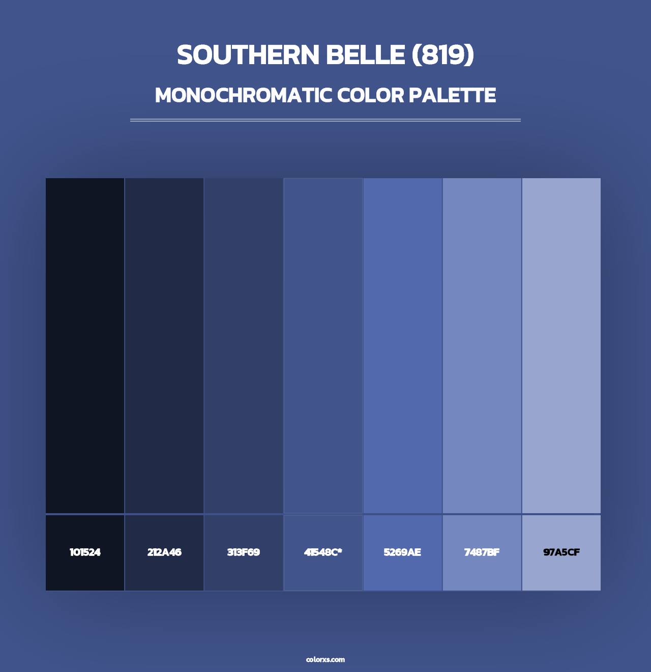 Southern Belle (819) - Monochromatic Color Palette