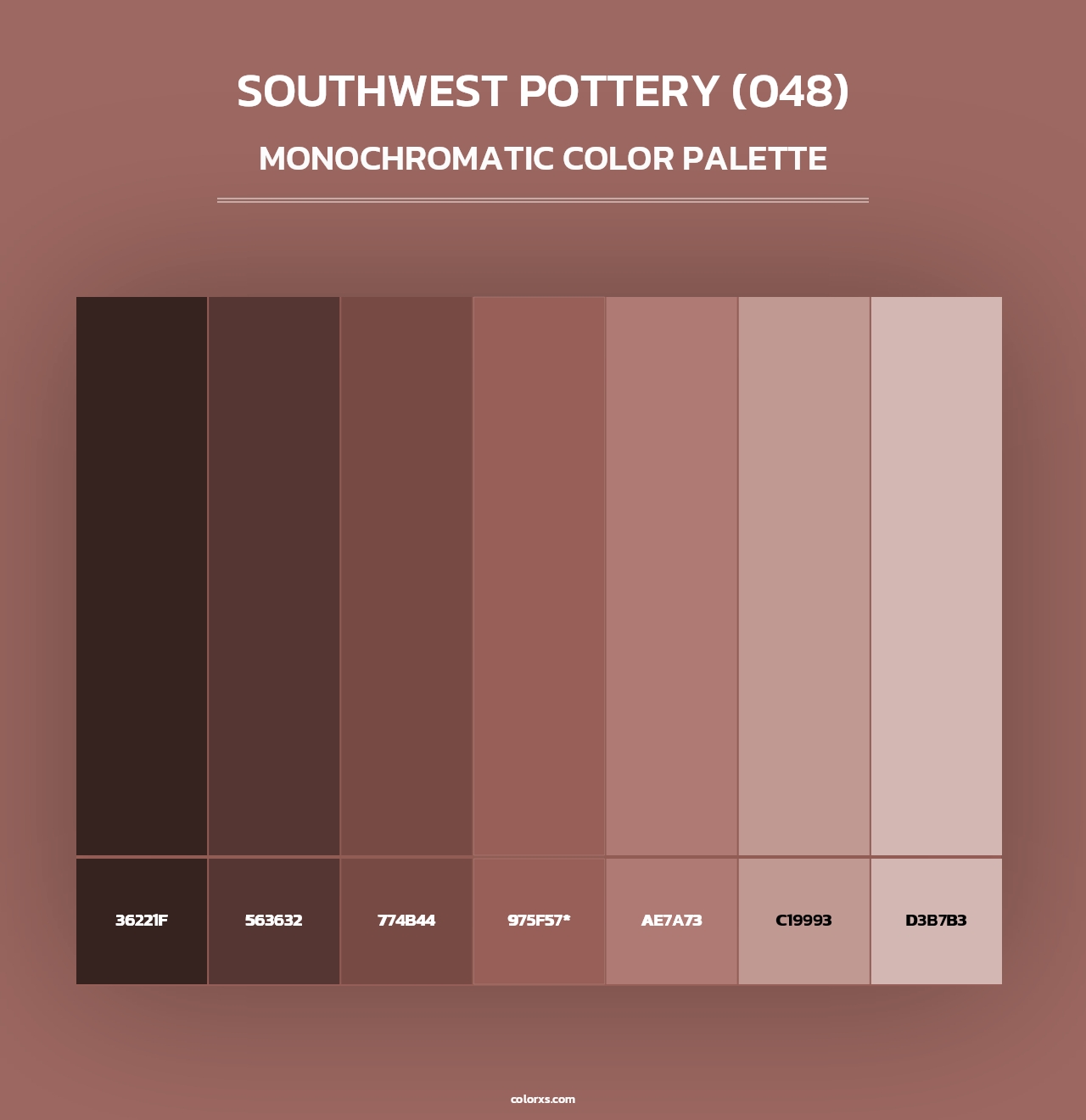 Southwest Pottery (048) - Monochromatic Color Palette