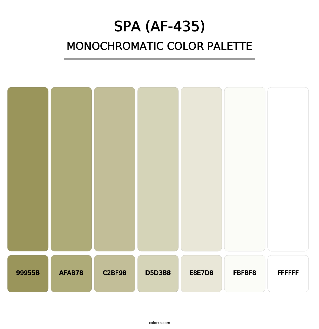 Spa (AF-435) - Monochromatic Color Palette