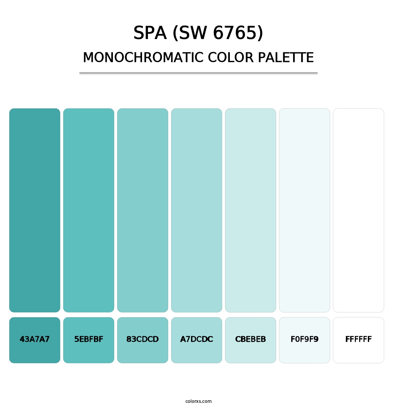 Spa (SW 6765) - Monochromatic Color Palette