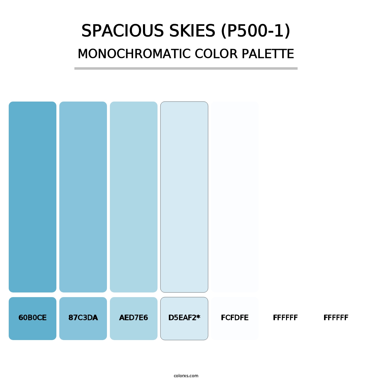 Spacious Skies (P500-1) - Monochromatic Color Palette