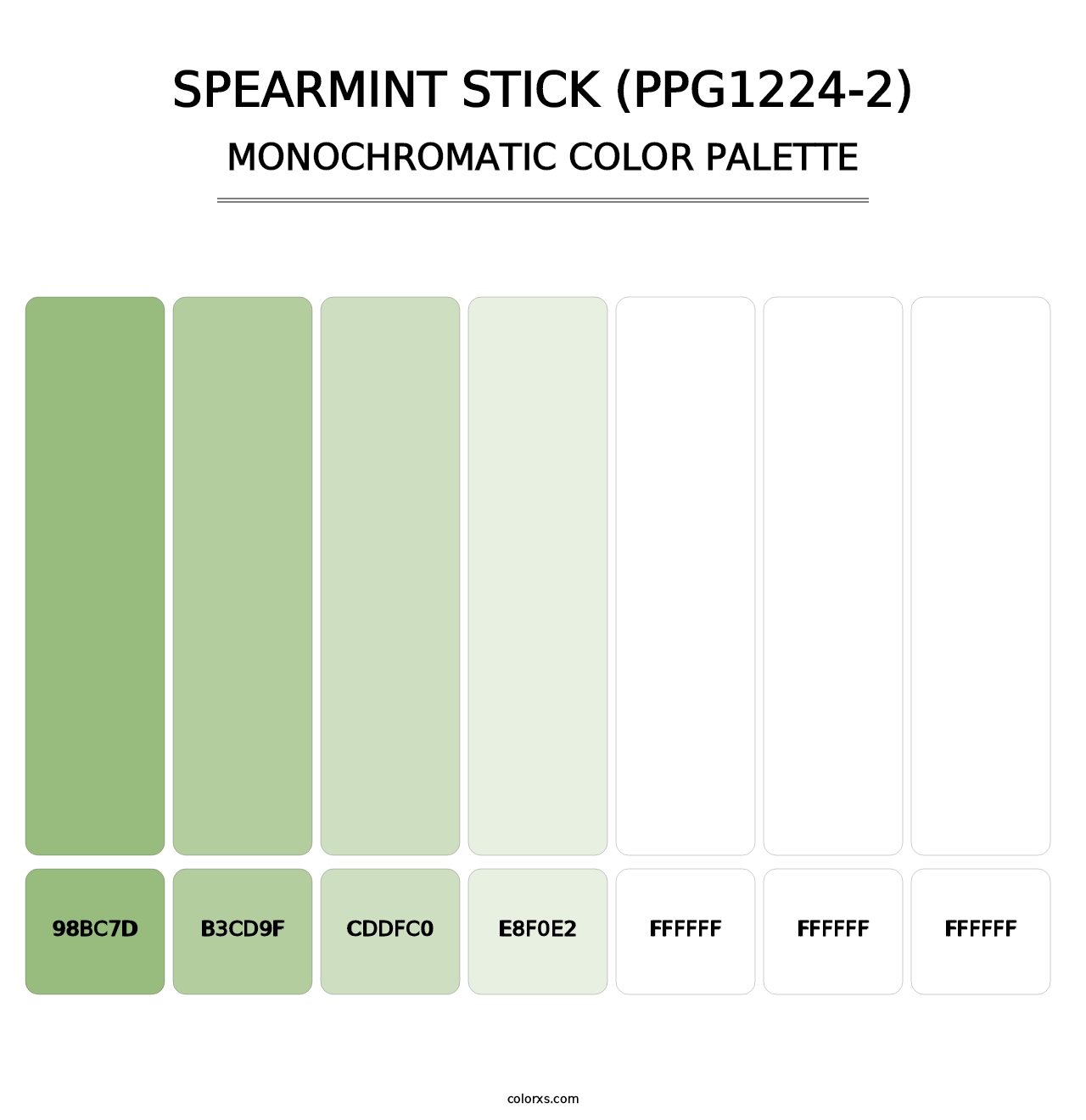 Spearmint Stick (PPG1224-2) - Monochromatic Color Palette