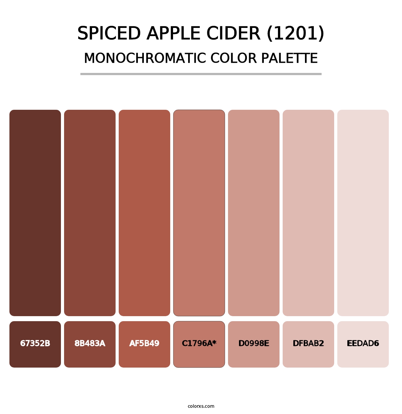 Spiced Apple Cider (1201) - Monochromatic Color Palette