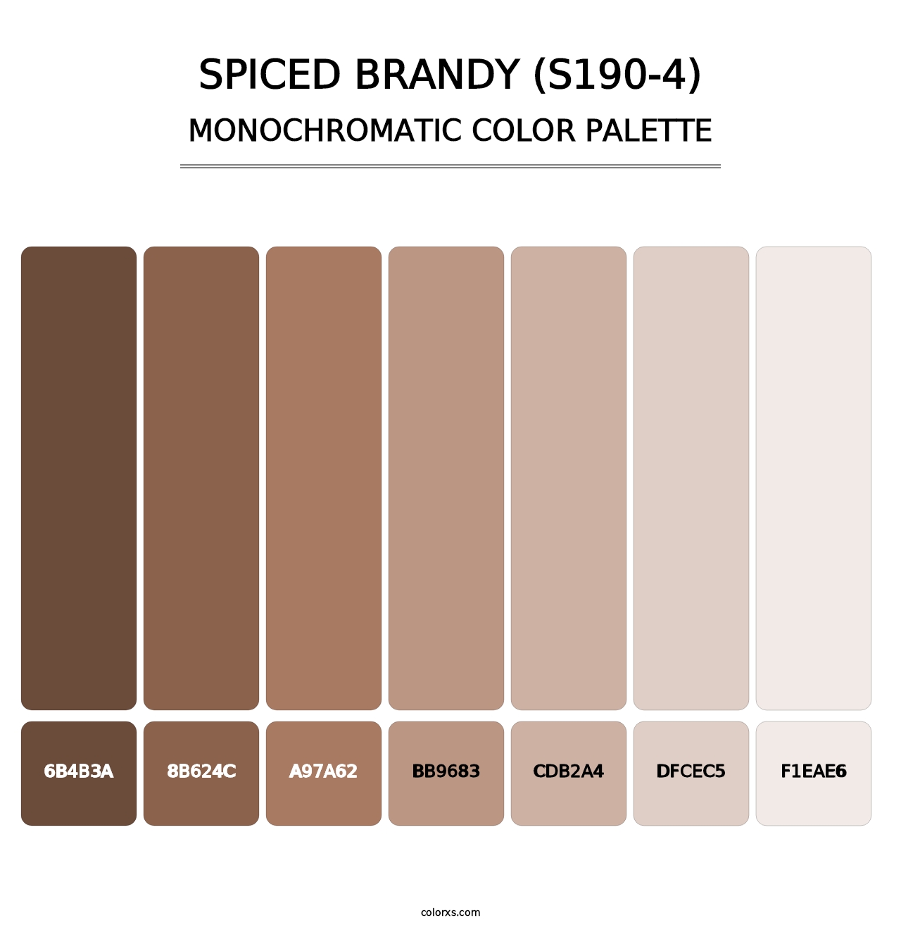 Spiced Brandy (S190-4) - Monochromatic Color Palette