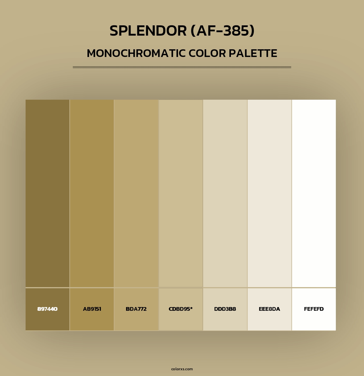 Splendor (AF-385) - Monochromatic Color Palette