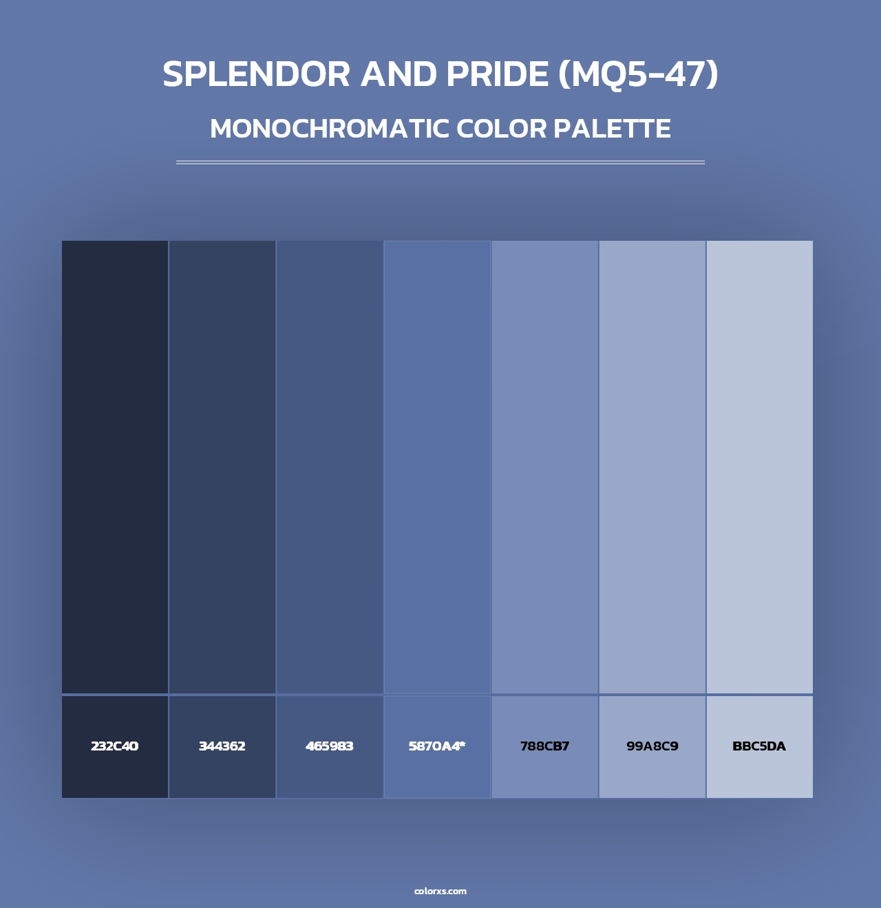 Splendor And Pride (MQ5-47) - Monochromatic Color Palette