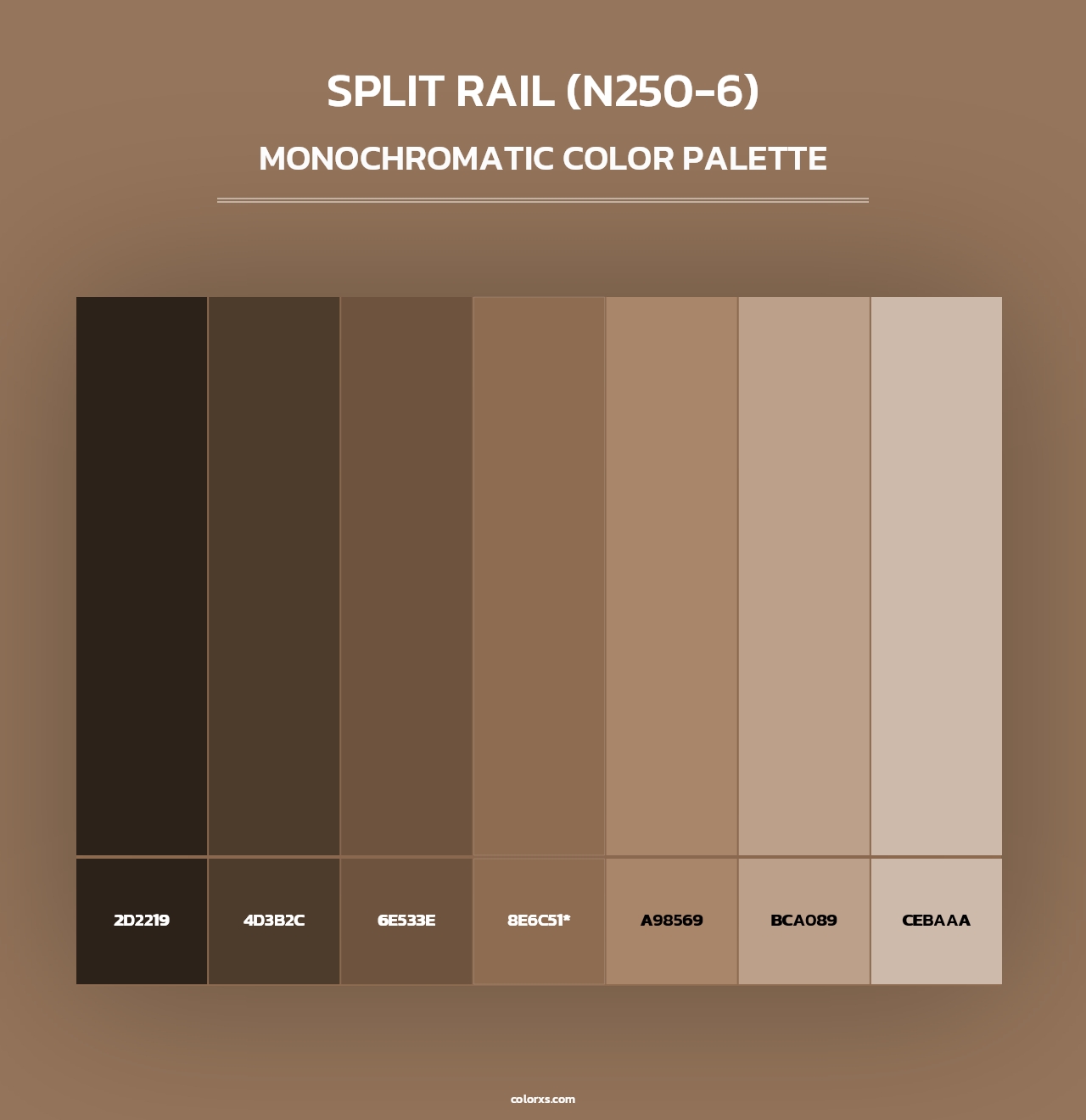 Split Rail (N250-6) - Monochromatic Color Palette