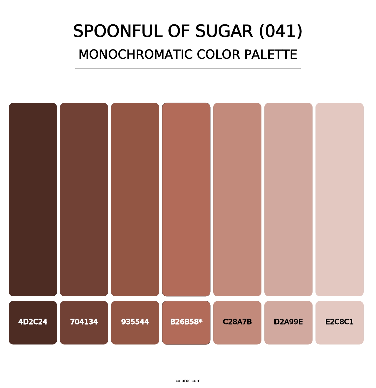 Spoonful of Sugar (041) - Monochromatic Color Palette