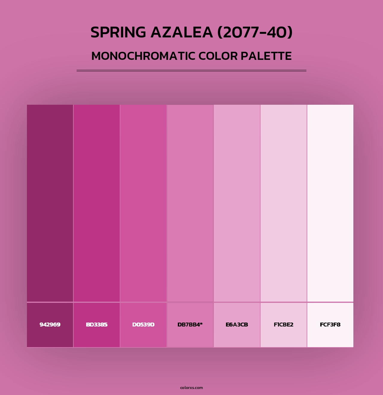 Spring Azalea (2077-40) - Monochromatic Color Palette