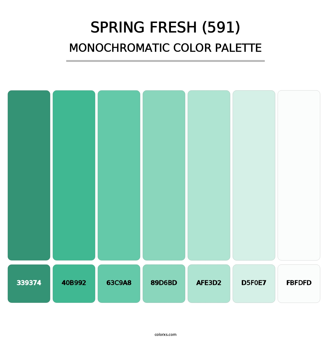 Spring Fresh (591) - Monochromatic Color Palette
