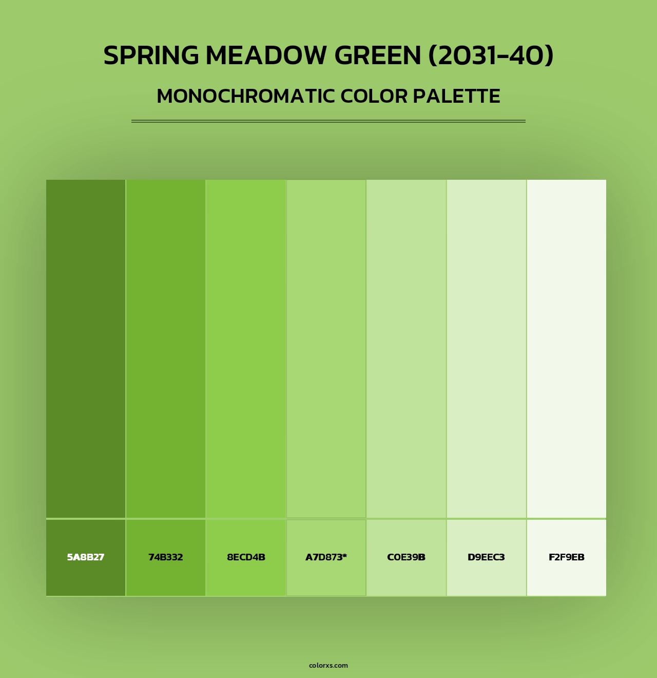 Spring Meadow Green (2031-40) - Monochromatic Color Palette
