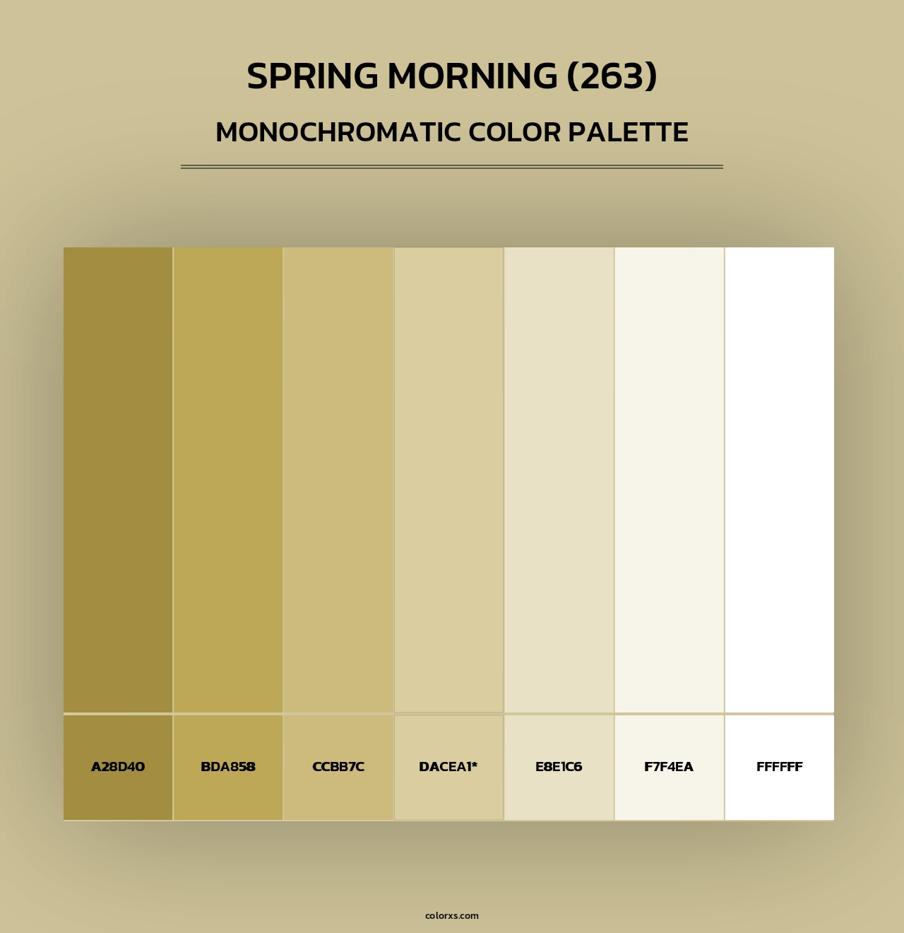 Spring Morning (263) - Monochromatic Color Palette