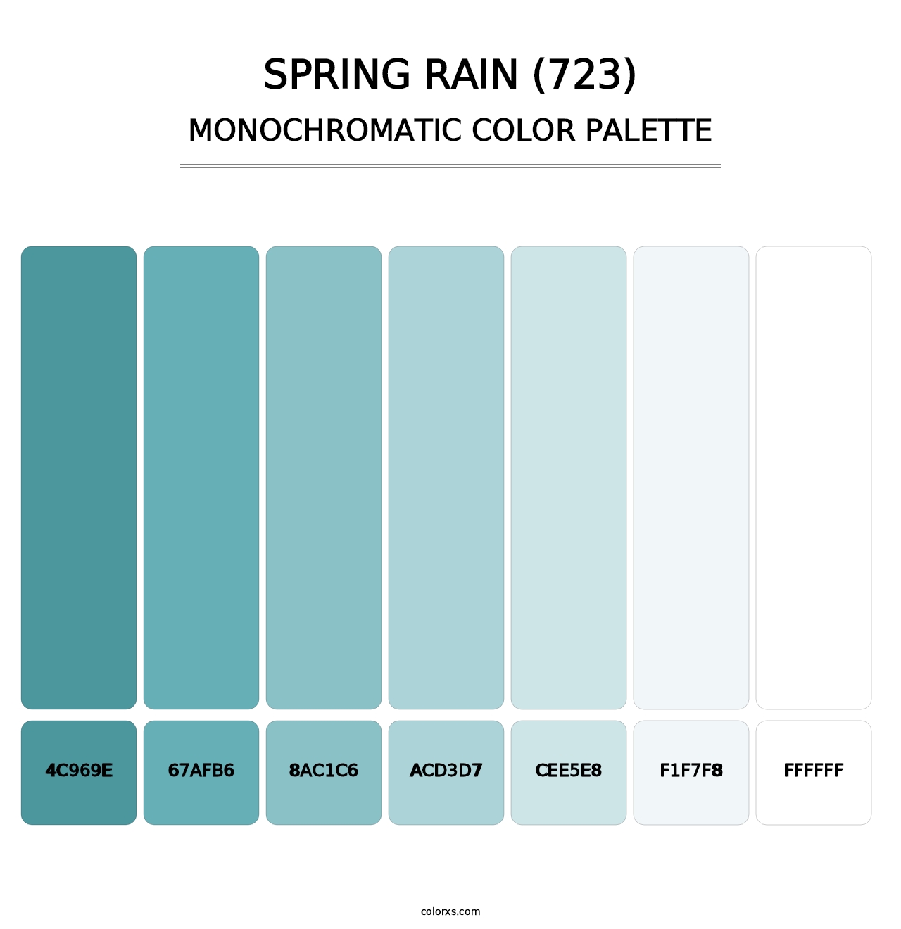 Spring Rain (723) - Monochromatic Color Palette