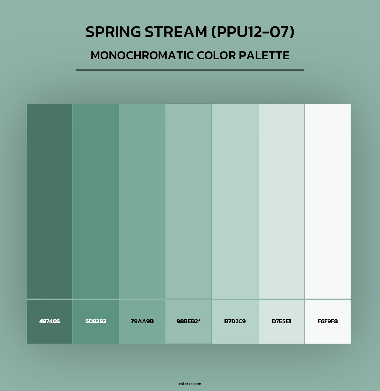 Spring Stream (PPU12-07) - Monochromatic Color Palette