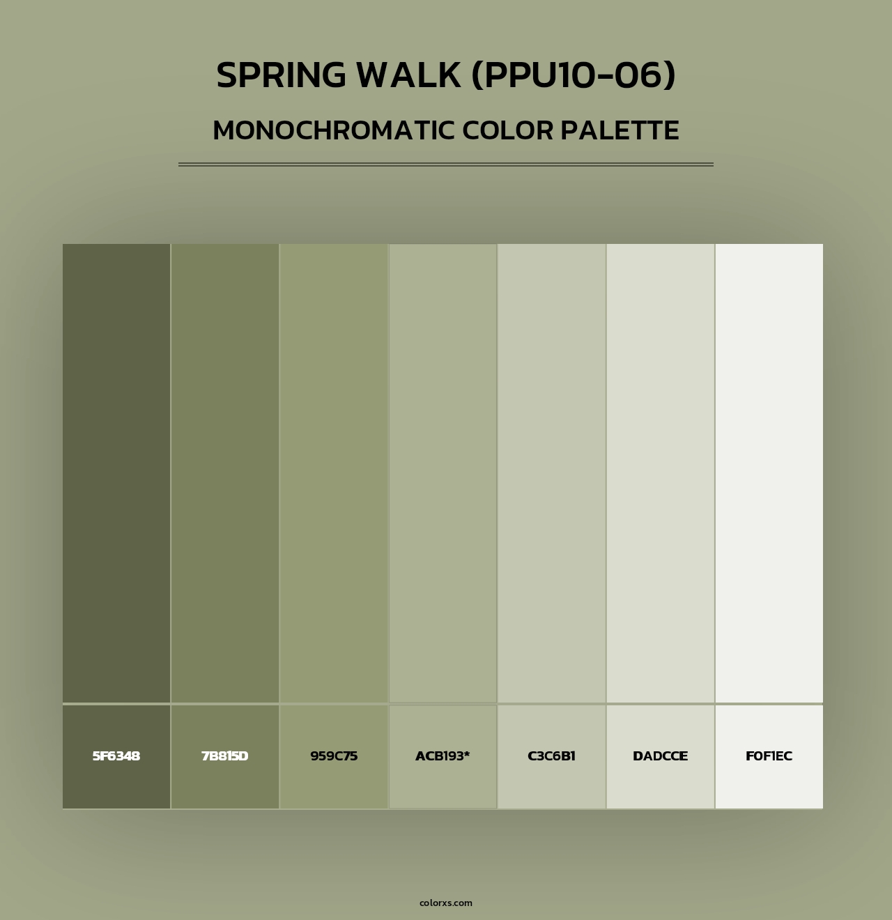 Spring Walk (PPU10-06) - Monochromatic Color Palette
