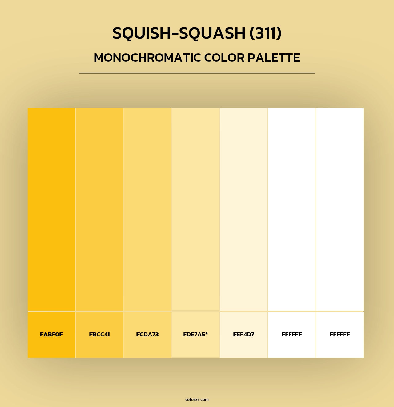 Squish-Squash (311) - Monochromatic Color Palette