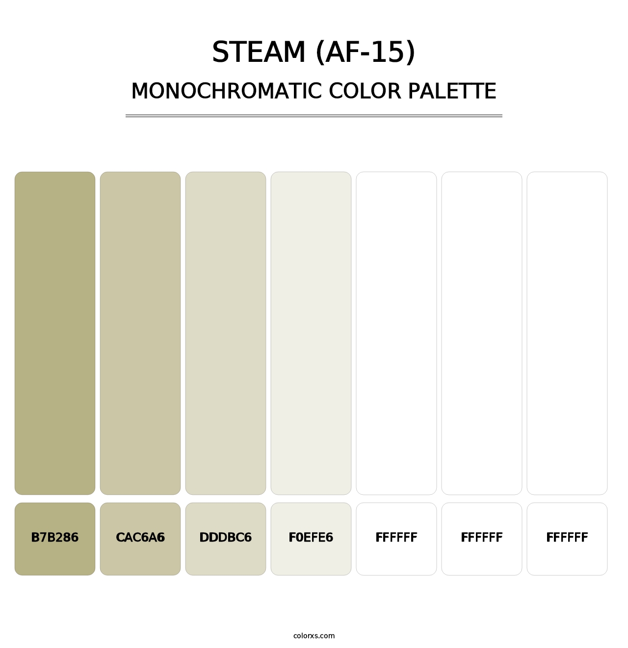 Steam (AF-15) - Monochromatic Color Palette