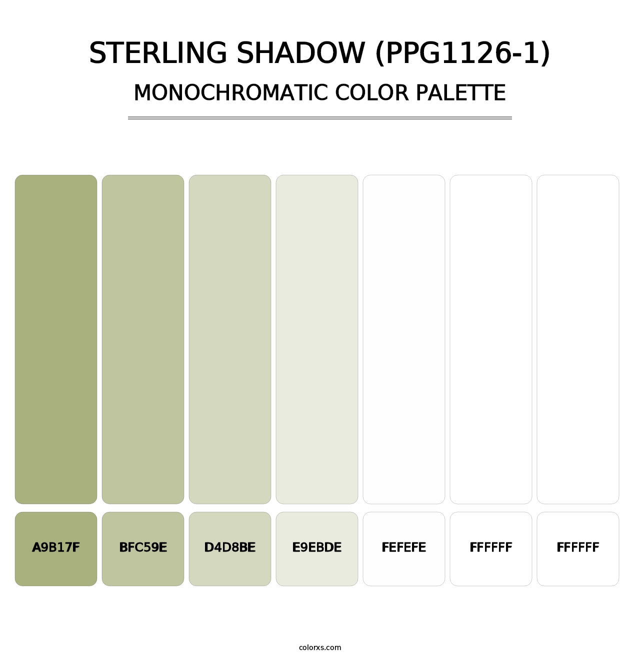 Sterling Shadow (PPG1126-1) - Monochromatic Color Palette