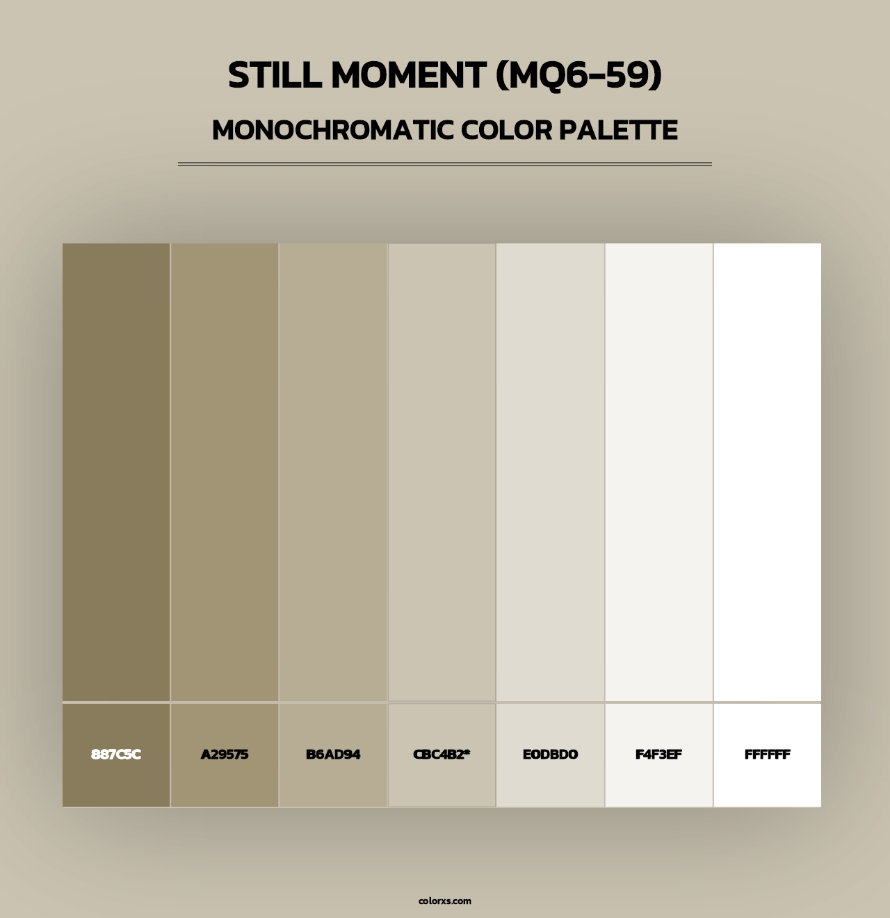 Still Moment (MQ6-59) - Monochromatic Color Palette