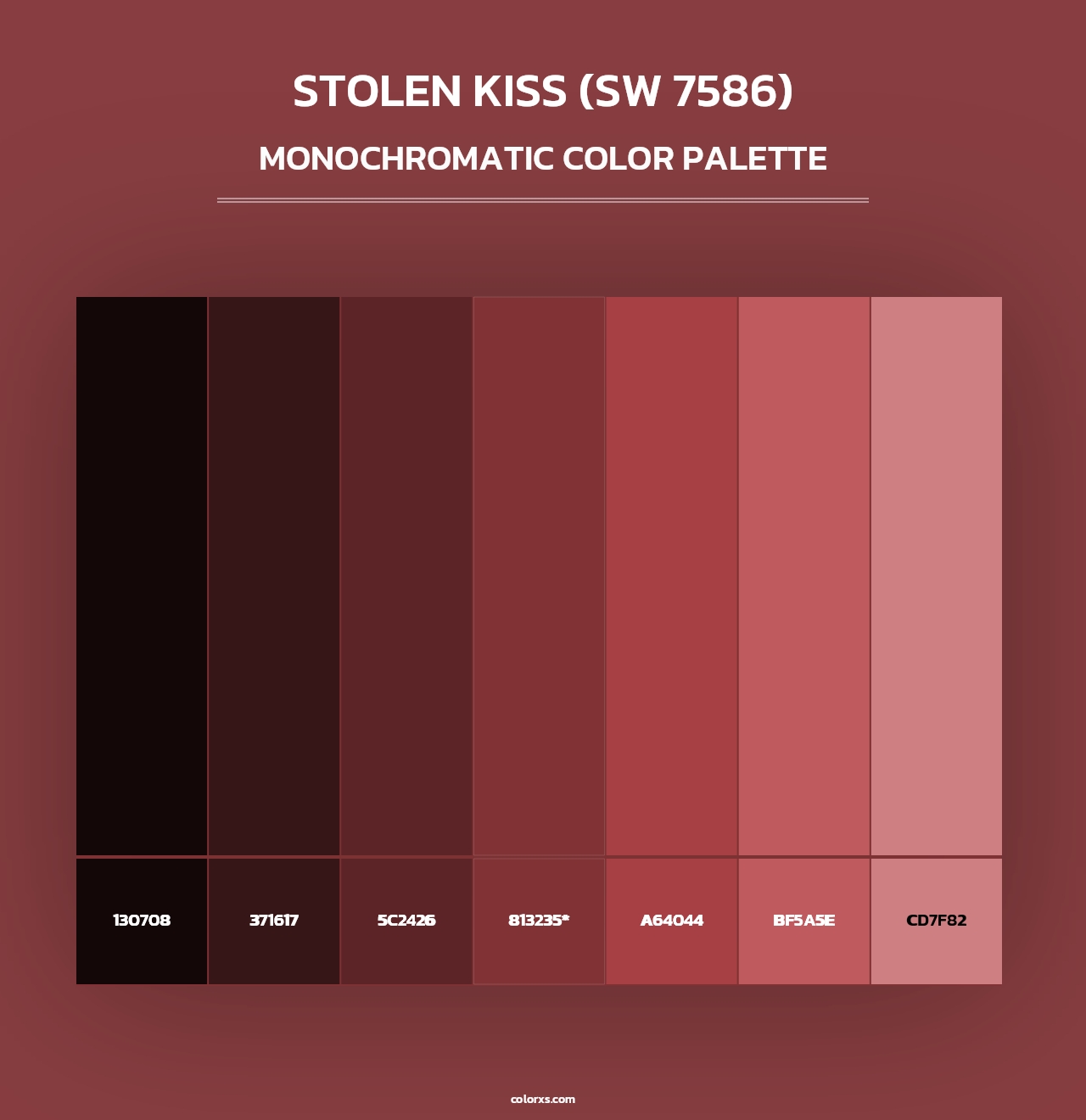 Stolen Kiss (SW 7586) - Monochromatic Color Palette