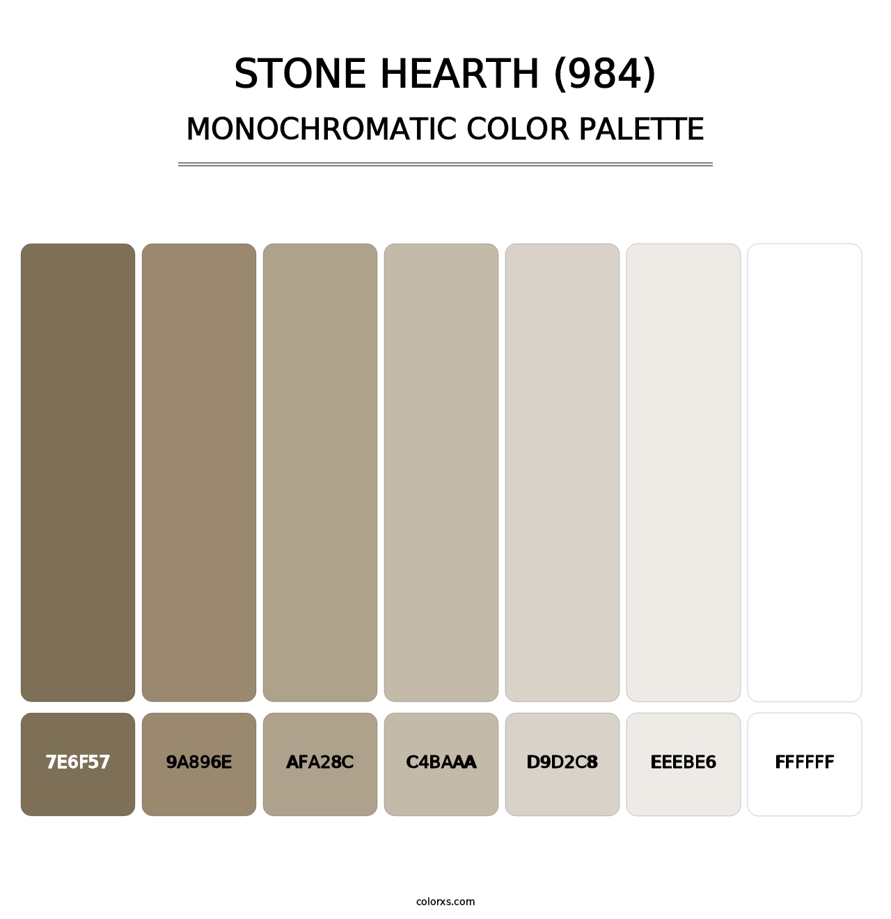 Stone Hearth (984) - Monochromatic Color Palette