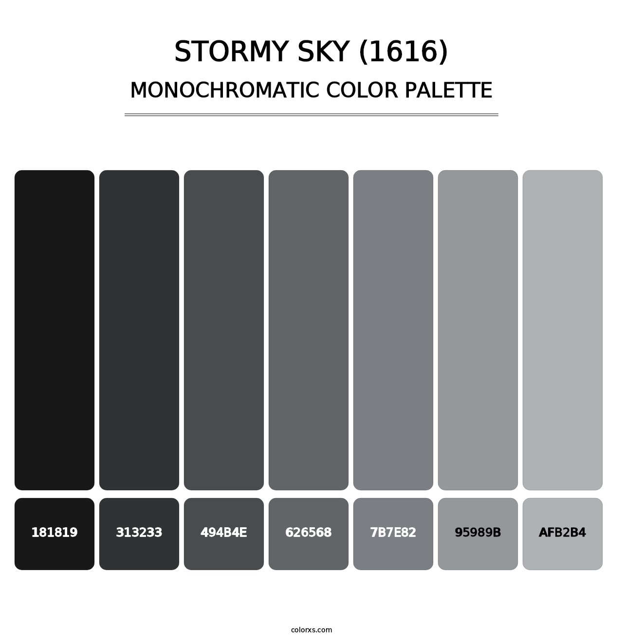 Stormy Sky (1616) - Monochromatic Color Palette