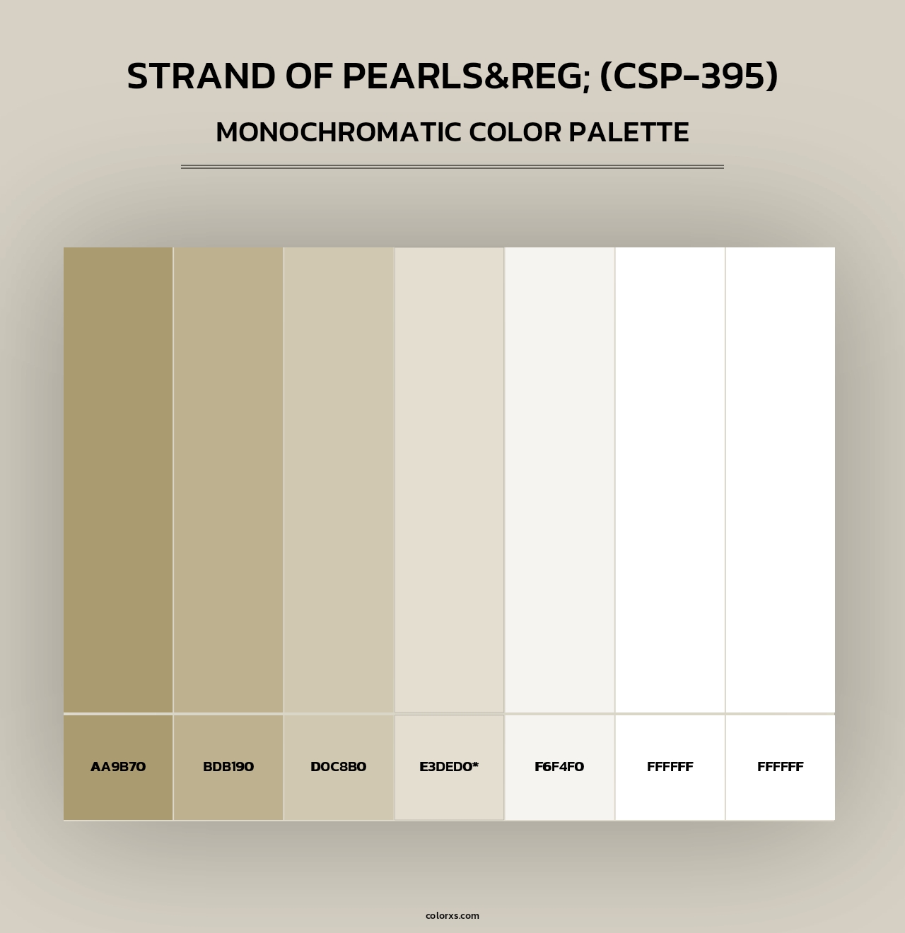 Strand of Pearls&reg; (CSP-395) - Monochromatic Color Palette
