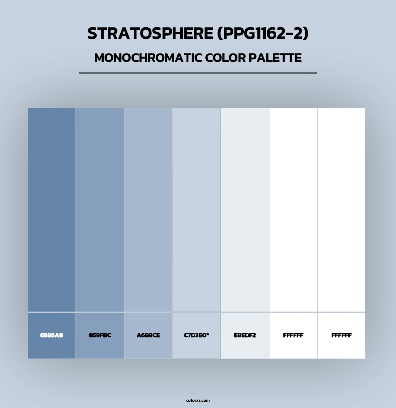 Stratosphere (PPG1162-2) - Monochromatic Color Palette