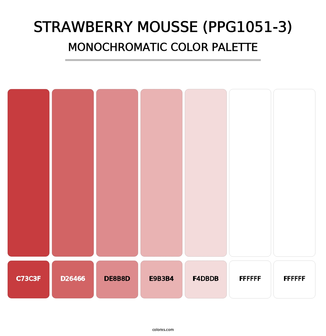 Strawberry Mousse (PPG1051-3) - Monochromatic Color Palette