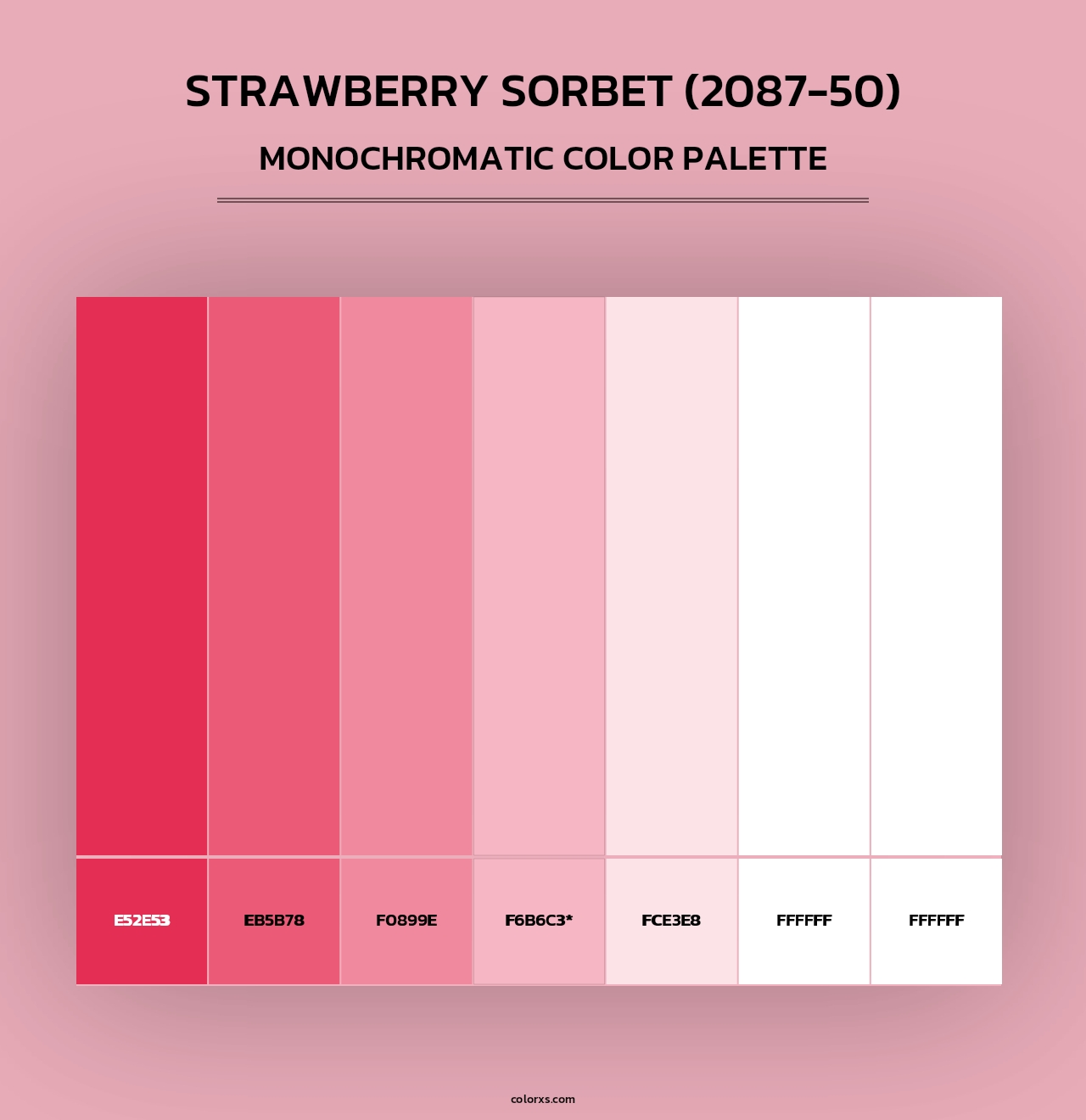 Strawberry Sorbet (2087-50) - Monochromatic Color Palette