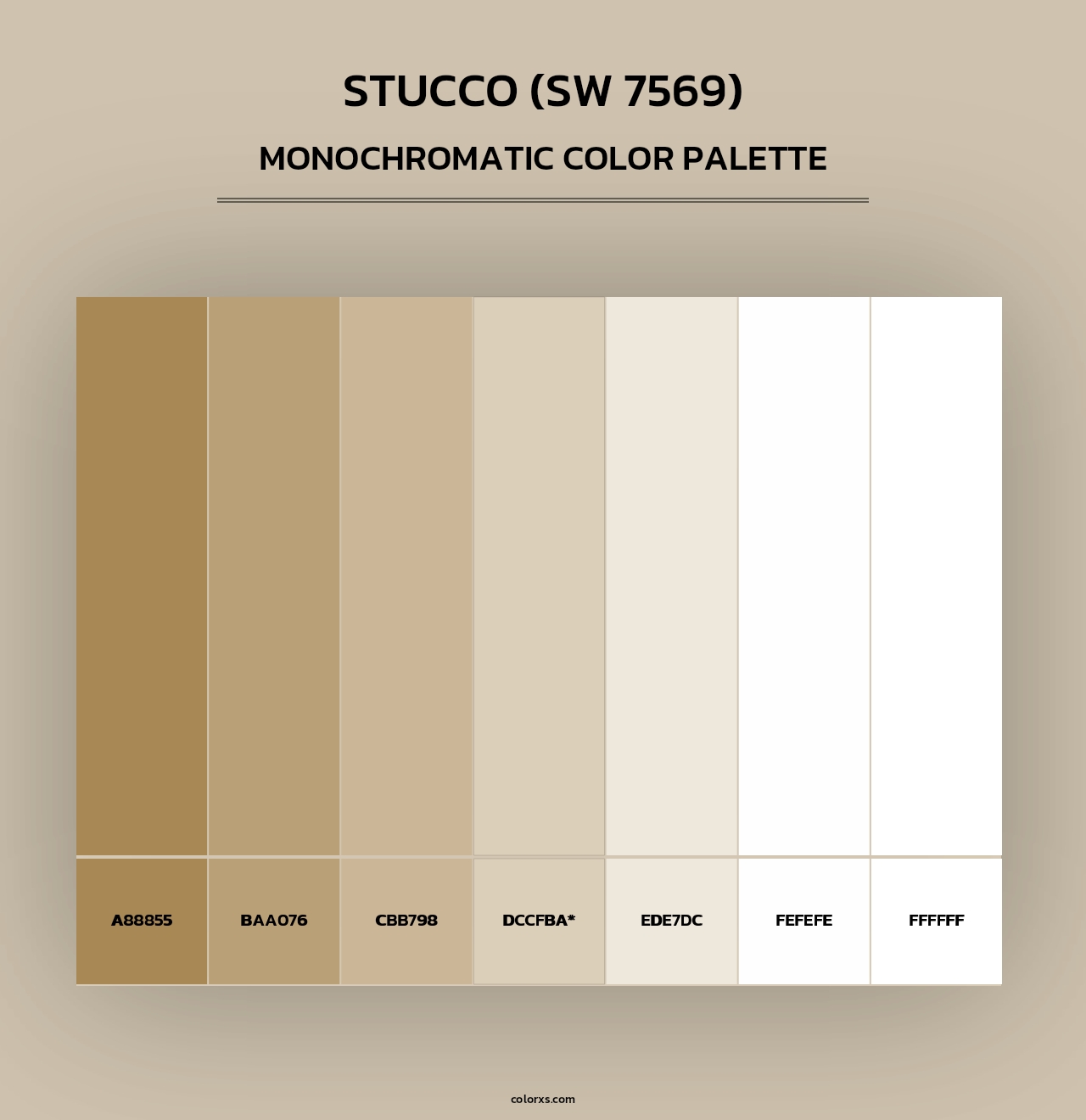 Stucco (SW 7569) - Monochromatic Color Palette