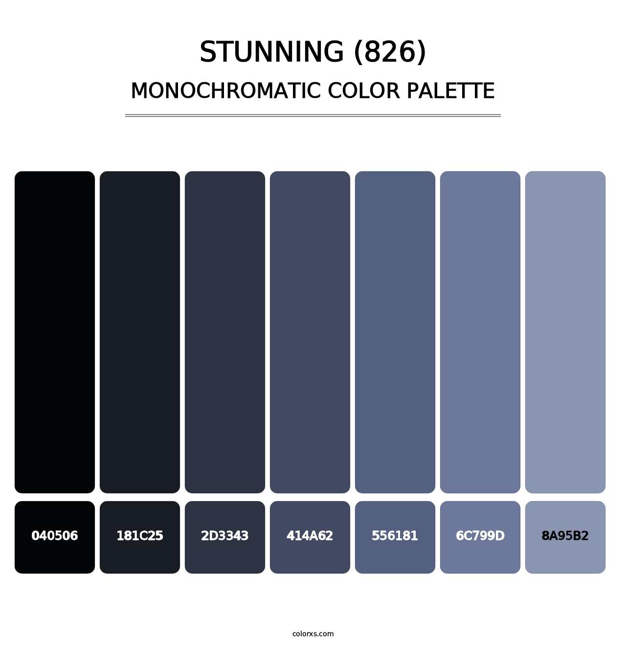 Stunning (826) - Monochromatic Color Palette