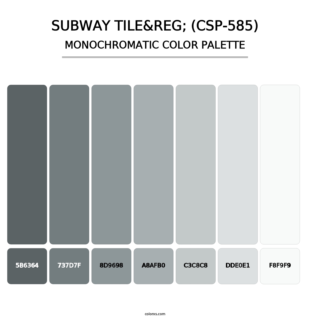 Subway Tile&reg; (CSP-585) - Monochromatic Color Palette