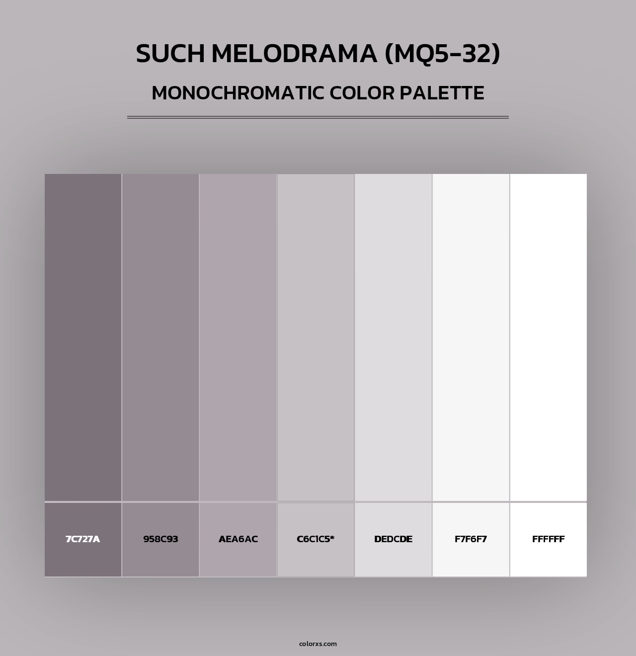 Such Melodrama (MQ5-32) - Monochromatic Color Palette