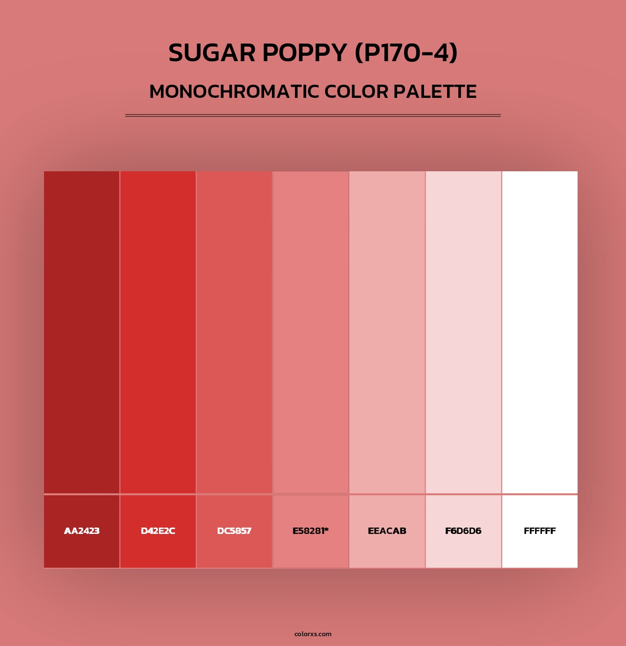Sugar Poppy (P170-4) - Monochromatic Color Palette