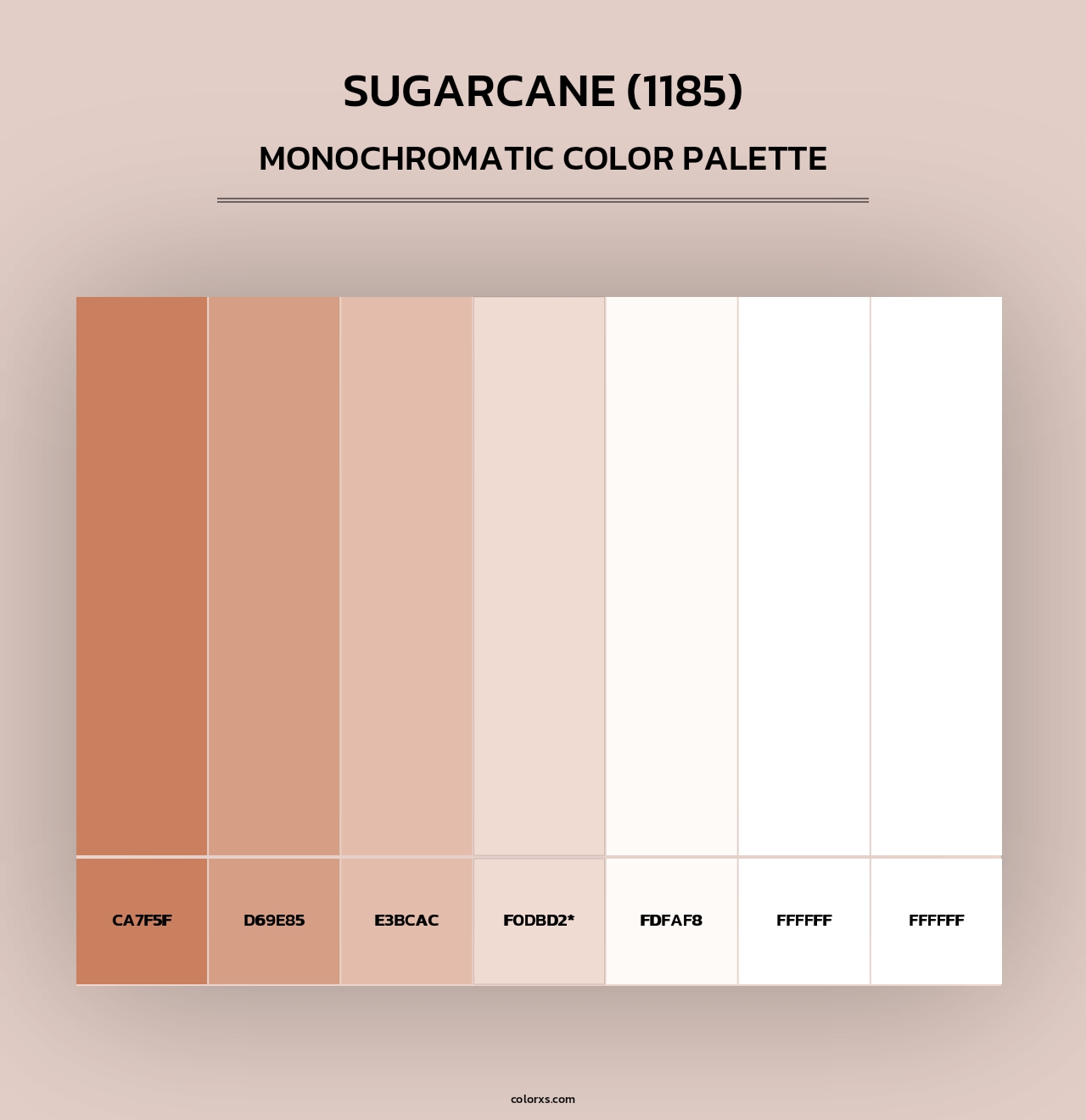 Sugarcane (1185) - Monochromatic Color Palette