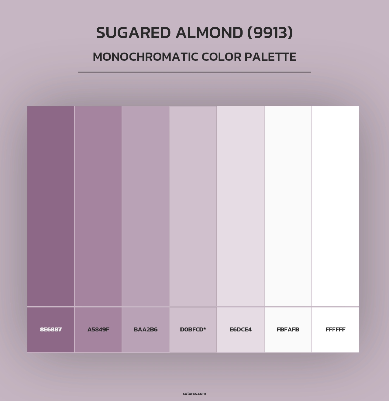 Sugared Almond (9913) - Monochromatic Color Palette