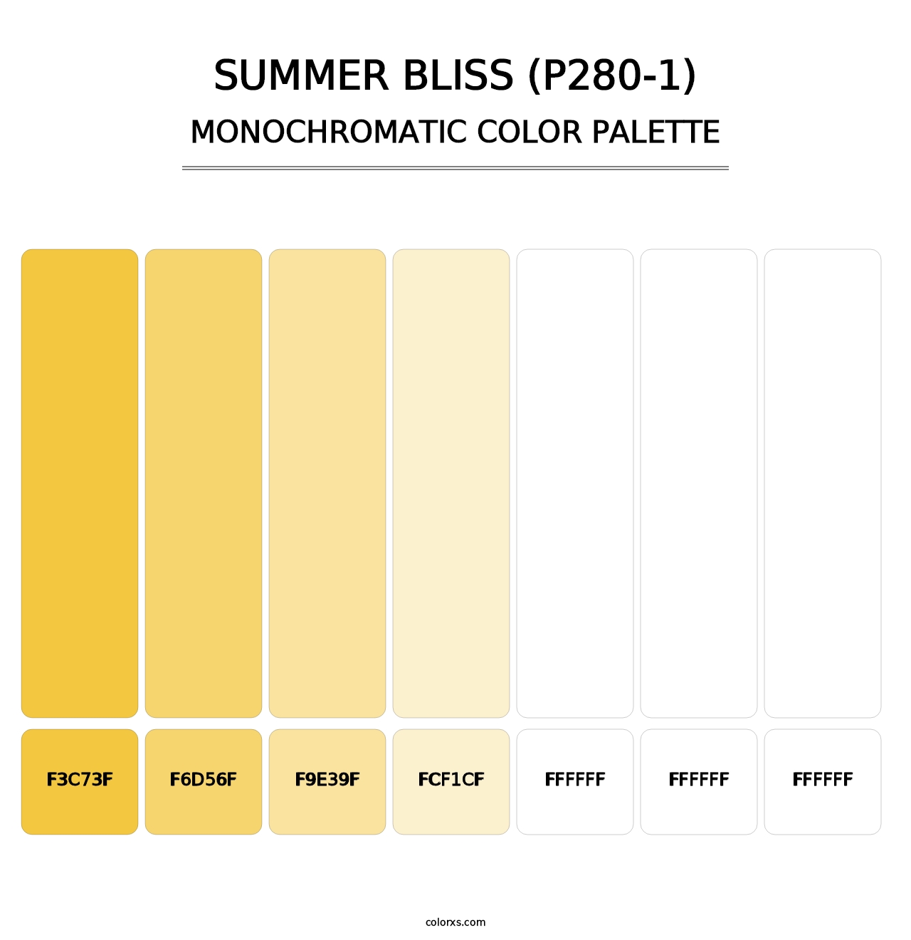 Summer Bliss (P280-1) - Monochromatic Color Palette