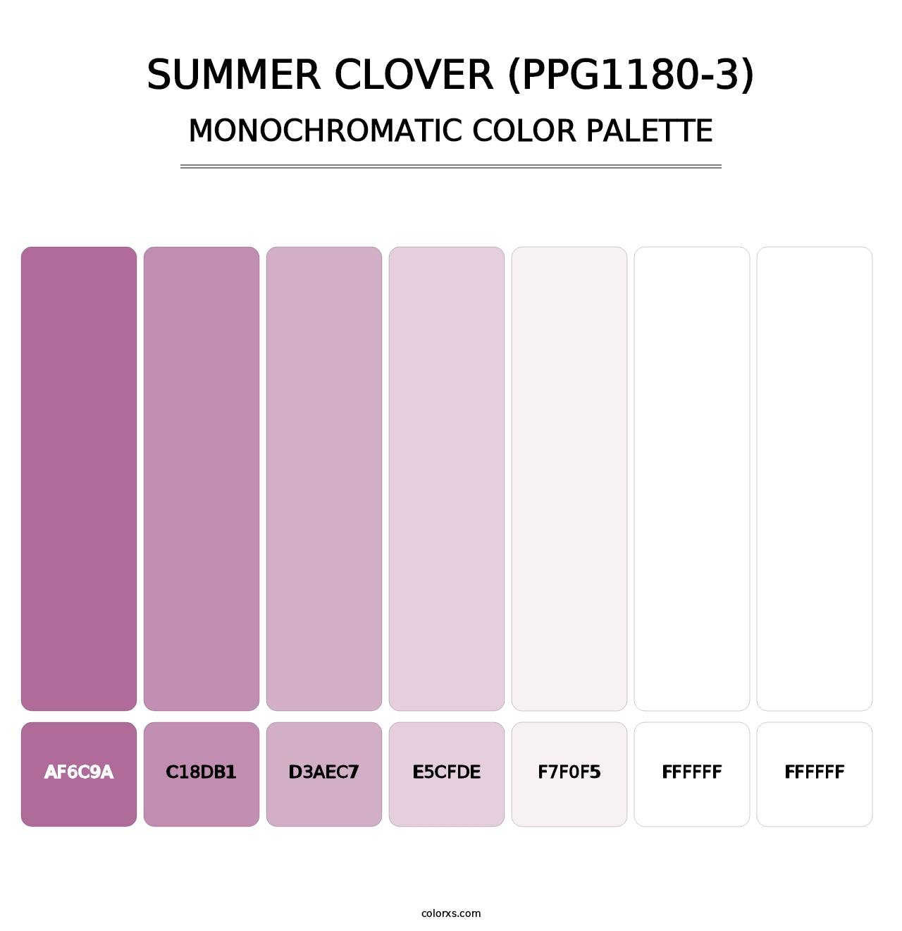 Summer Clover (PPG1180-3) - Monochromatic Color Palette
