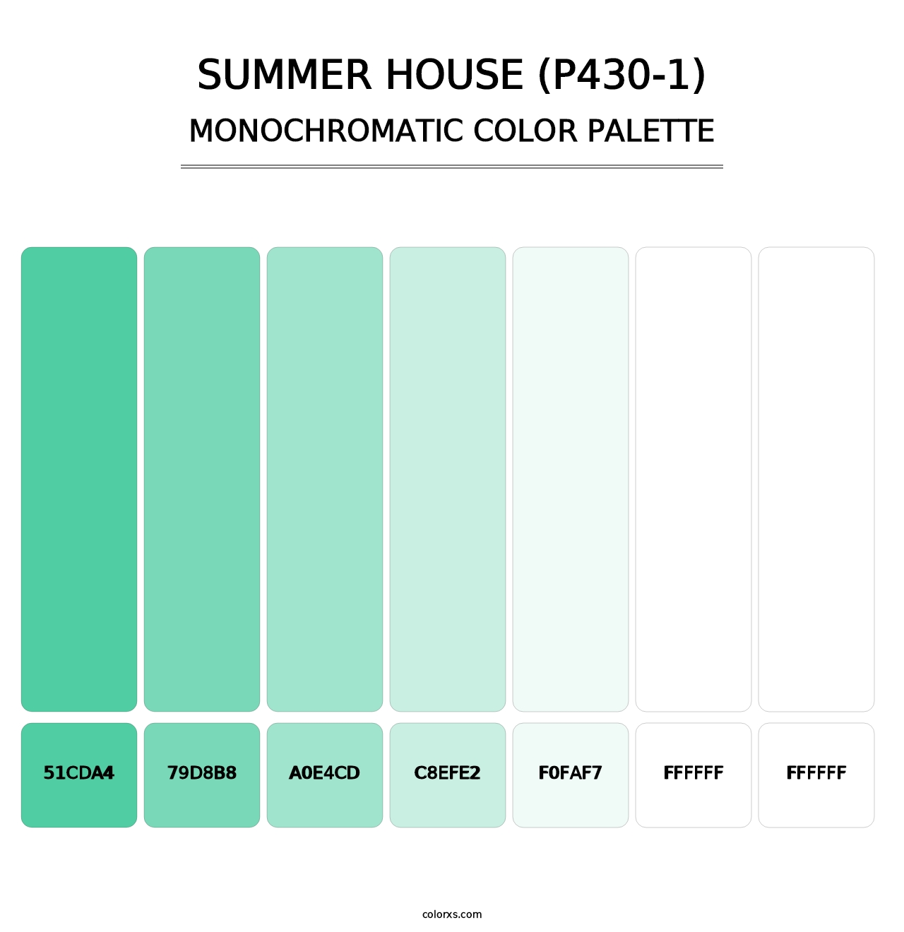 Summer House (P430-1) - Monochromatic Color Palette