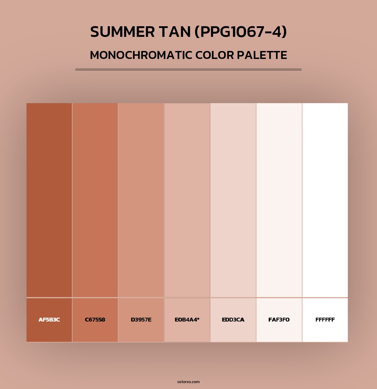 Summer Tan (PPG1067-4) - Monochromatic Color Palette