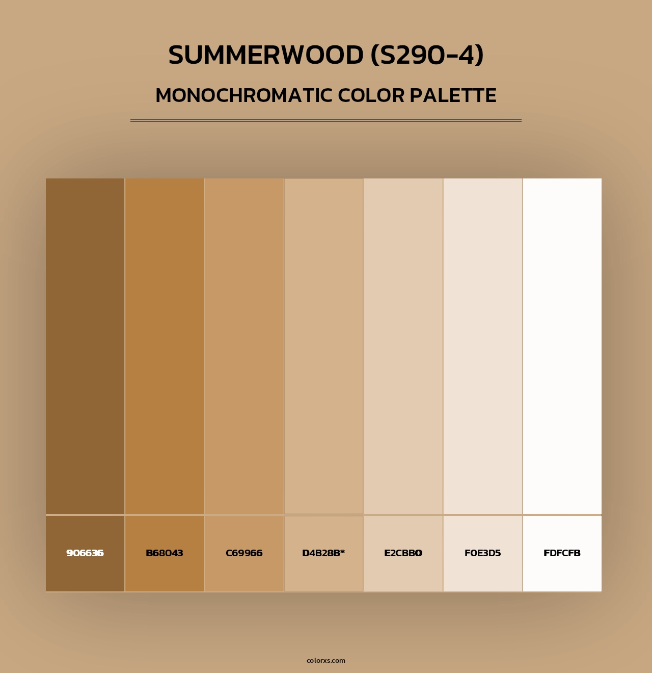 Summerwood (S290-4) - Monochromatic Color Palette